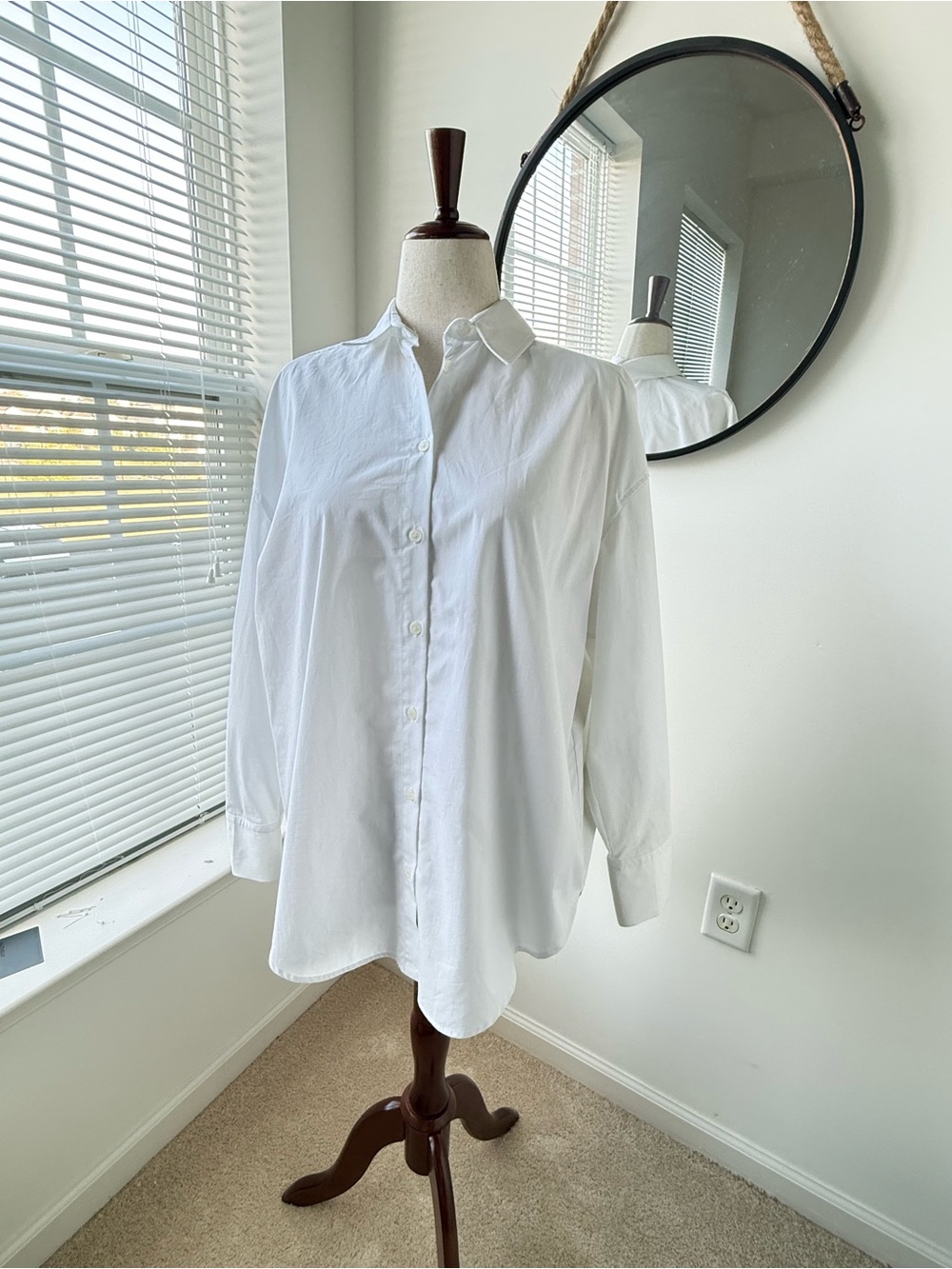 NWOT Zara Classic White Button-Up Women's Shirt